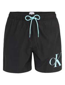 Calvin Klein Swimwear Plavecké šortky mátová / černá