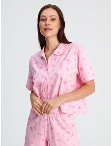 Sinsay - Pyžamová souprava s vysokým podílem bavlny Barbie - pastelová růžová