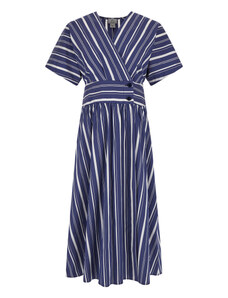 ŠATY WOOLRICH STRIPED POPLIN LONG DRESS