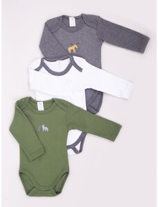 Yoclub Kids's Long Sleeve Bodysuits 3-Pack BOD-0203C-A23D