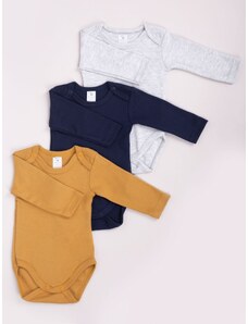 Yoclub Kids's Long Sleeve Bodysuits 3-Pack BOD-0201C-003D