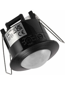 ECO LIGHT Zapuštěný infračervený pohybový senzor 360° černý
