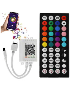 BERGE Ovladač RGB LED pásků + aplikace Bluetooth Music - jeden vstup