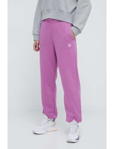 Tepláky adidas Originals Essentials Fleece Joggers růžová barva, hladké, IR5964