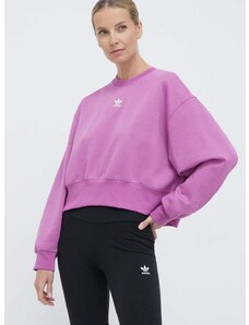 Mikina adidas Originals Adicolor Essentials Crew Sweatshirt dámská, růžová barva, hladká, IR5975