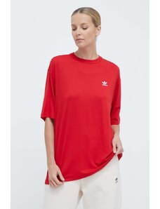 Tričko adidas Originals Trefoil Tee červená barva, IR8069