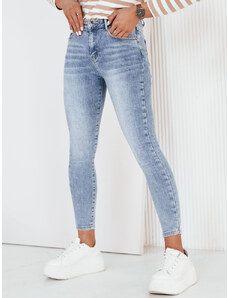 BASIC MODRÉ DŽÍNOVÉ SKINNY KALHOTY LACIVON Denim vzor