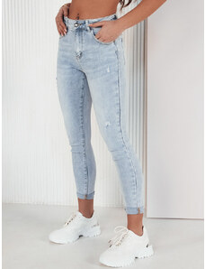 BASIC SVĚTLE MODRÉ SKINNY DŽÍNY AGOST Denim vzor