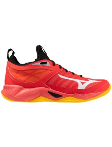 Boty Mizuno WAVE DIMENSION Radiant Red / White / Carrot Curl