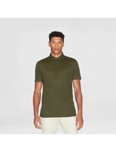 KnowledgeCotton Apparel KnowledgeCotton Apparel Linen Polo — Forest Night