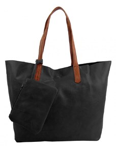 INT. COMPANY Barebag Velká černá shopper dámská taška s crossbody uvnitř