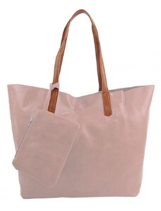 INT. COMPANY Barebag Velká růžová shopper dámská taška s crossbody uvnitř
