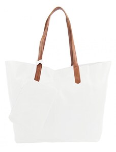 INT. COMPANY Barebag Velká bílá shopper dámská taška s crossbody uvnitř