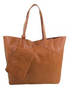 INT. COMPANY Barebag Velká hnědá shopper dámská taška s crossbody uvnitř