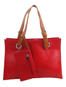 INT. COMPANY Moderní dámská kabelka přes rameno červená