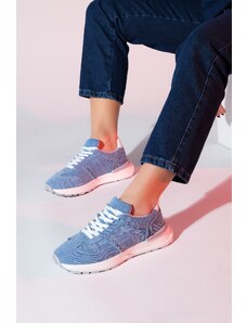 LuviShoes RAFAEL Blue Denim Women's Sports Sneaker