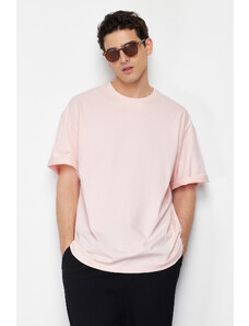 Trendyol Powder Oversize/Wide-Fit Basic 100% Cotton T-Shirt