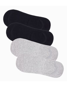 Ombre Men's foot socks 4-pack - grey-black OM-SOSS