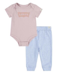 Dětská bavlněná souprava Levi's LVN BATWING BODYSUIT SET oranžová barva