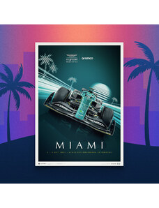 Automobilist Posters | Aston Martin Aramco Cognizant Formula 1 Team - Miami - 2022 | Limited Edition