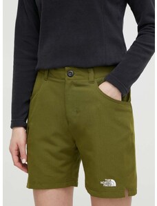 Outdoorové šortky The North Face Horizon zelená barva, high waist, NF0A8251PIB1