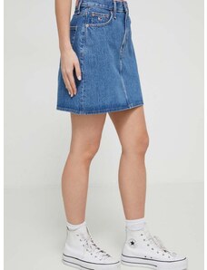 Džínová sukně Tommy Jeans mini, áčková, DW0DW17667