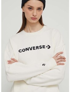 Mikina Converse dámská, béžová barva, s aplikací