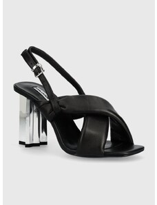 Kožené sandály Karl Lagerfeld KL TOWER černá barva, KL33915