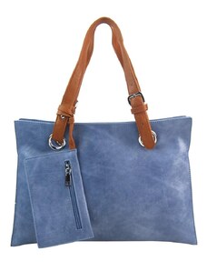 INT. COMPANY Moderní dámská kabelka přes rameno denim modrá