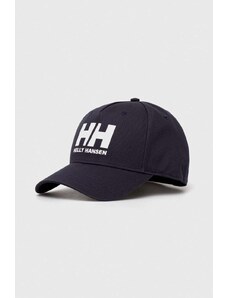 Bavlněná baseballová čepice Helly Hansen HH Ball Cap 67434 001 tmavomodrá barva, s potiskem, 67489