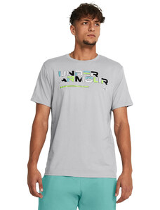 Pánské tričko Under Armour Colorblock Wordmark Ss Mod Gray 011