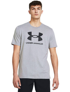 Pánské tričko Under Armour Sportstyle Logo Update Ss Steel Light Heather 035