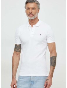 Polo tričko Calvin Klein Jeans bílá barva