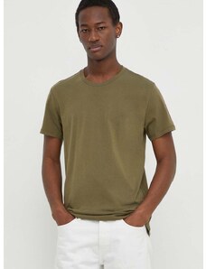 Bavlněné tričko Levi's 2-pack zelená barva