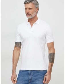 Bavlněné polo tričko Calvin Klein bílá barva, K10K112473
