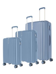 Travelite VAKA Sada 3 kufrů 55/65/75cm Modrá Bluegrey