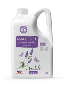 Nanolab Prací gel z Marseillského mýdla pro citlivou pokožku Levandule 2L