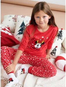 Sinsay - Vánoční pyžamová souprava Minnie Mouse - červená