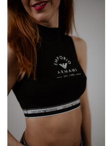 Emporio Armani Underwear Emporio Armani Iconic Logoband crop top - černá