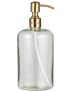 IB LAURSEN Skleněný dávkovač na mýdlo Brass Large