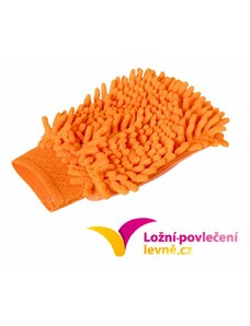 Mycí houba (rukavice) na auto z mikrovlákna 2 ks - oranžová