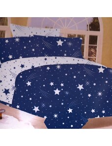 Indimex 7-dílné bavlněné povlečení modré - Hvězdy a křivky