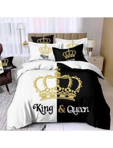 Disha 3-dílné povlečení King & Queen GOLD CROWN