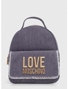 Bavlněný batoh Love Moschino fialová barva, s aplikací