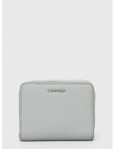 Peněženka Calvin Klein šedá barva, K60K611937