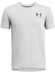 Triko Under Armour UA B SPORTSTYLE LEFT CHEST SS-GRY 1363280-011