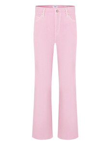 Růžové kratší džíny Cambio Francesca s rozšířenými nohavicemi