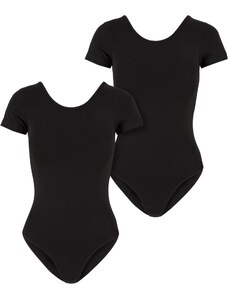UC Ladies Dámské body Organic Stretch Jersey - 2-Pack černé+černé