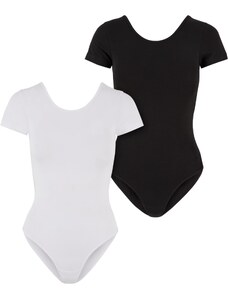 UC Ladies Dámské body Organic Stretch Jersey - 2-Pack bílé+černé