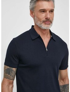 Bavlněné polo tričko Tommy Hilfiger tmavomodrá barva
